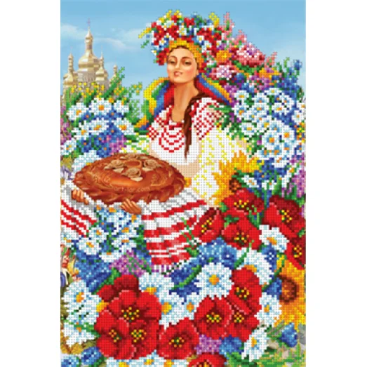 БИС-2812 А я просто українка, україночка!. Схема для вышивки бисером Арт Лар
