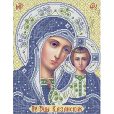 ИК3-0266 Казанская икона Божией матери (гжель). Схема для вышивки бисером Феникс