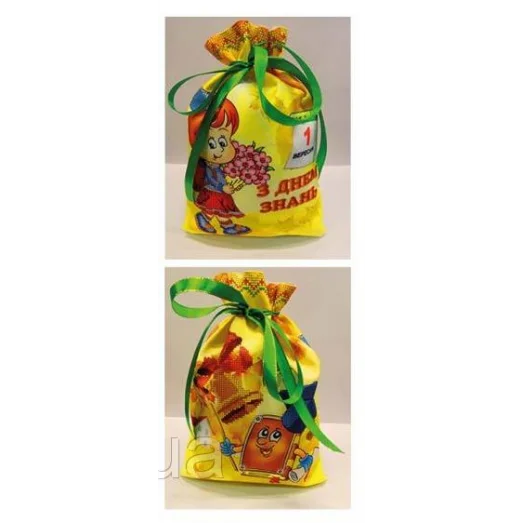 МИКА-ПМ-03а Большой подарочный мешочек - З днем знань- для девочки (укр.яз.)