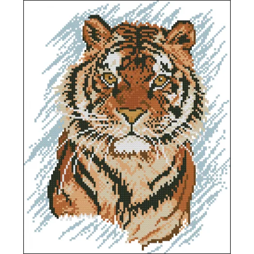ФЧК-4040 Усатый тигрёнок. Схема для вышивки бисером Феникс