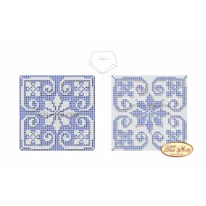 В-005 Бискорню "Голубая снежинка". Схема для вышивки бисером Тела Артис