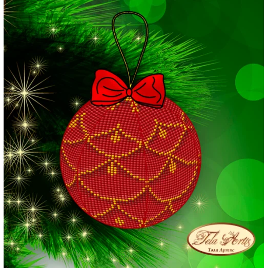 В-008 Шар Алая чешуя. Схема для вышивки бисером Тела Артис