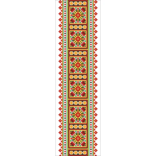 В-025 Вставка для одежды. Схема на канве для вышивки ТМ Вишиванка