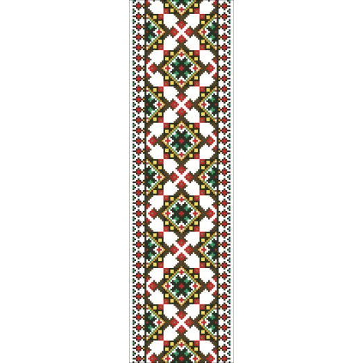 В-058 Вставка для одежды. Схема на канве для вышивки ТМ Вишиванка