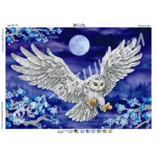 В-131 Белая сова. Схема для вышивки бисером. ТМ Фея Вышивки