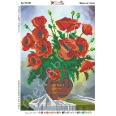 В-254 Маки на столе. Схема для вышивки бисером Фея Вышивки