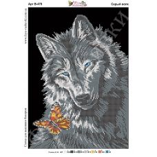 В-478 Серый волк. Схема для вышивки бисером Фея Вышивки