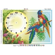 В-501 Часы Попугаи. Схема для вышивки бисером Фея Вышивки