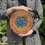 VBG_603 Сумка из натуральной кожи с деревянной вставкой под вышивку бисером ТМ Virena