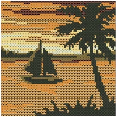ФПК-5032 Вечер на Гавайях. Схема для вышивки бисером Феникс
