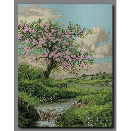 А-019 Bеcенний луг. Схема для вышивки бисером ТМ Орхидея