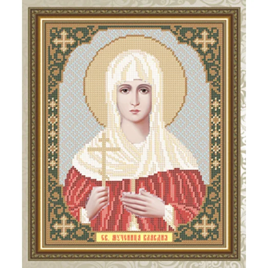 VIA-4126 Святая Мученица Клавдия. Схема для вышивки бисером. АртСоло