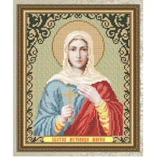 VIA-4127 Святая Мученица Марфа. Схема для вышивки бисером. АртСоло