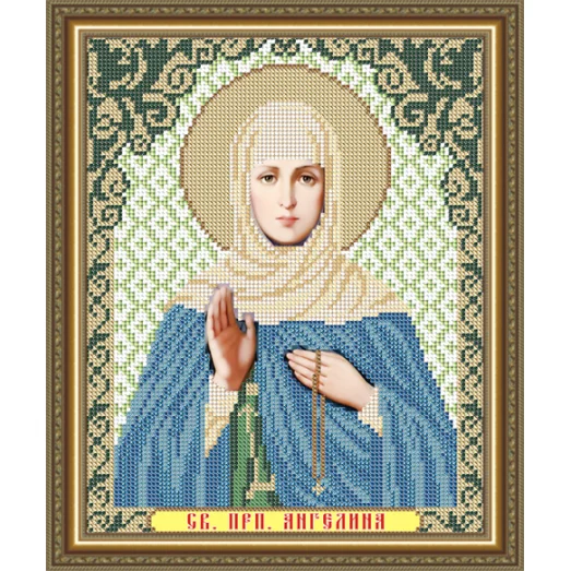 VIA-4134 Святая Преподобная Ангелина. Схема для вышивки бисером. АртСоло