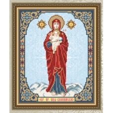 VIA-4256 Валаамская Образ Пресвятой Богородицы. Схема для вышивки бисером. АртСоло