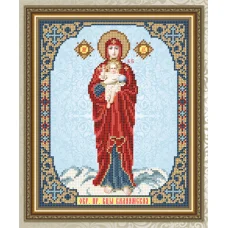 VIA-4256 Валаамская Образ Пресвятой Богородицы. Схема для вышивки бисером. АртСоло