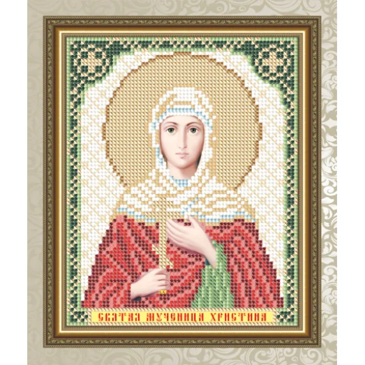 VIA-5095 Святая мученица Христина. Схема для вышивки бисером. АртСоло