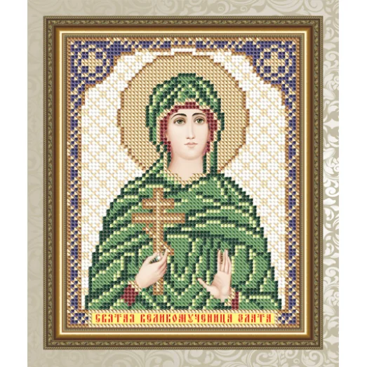 VIA-5101 Святая великомученица Злата. Схема для вышивки бисером. АртСоло