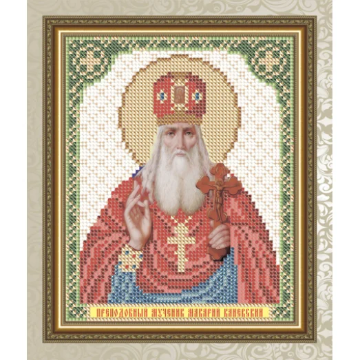 VIA-5123 Пр Мученик Макарий Каневский. Схема для вышивки бисером. АртСоло