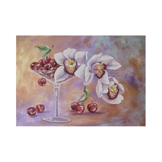 А3-К-415 Вишни и магнолии. Схема для вышивки бисером ТМ Acorns