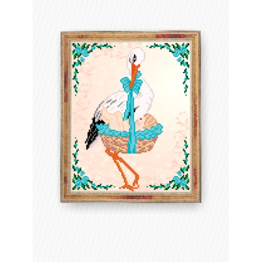 VKA-4037 С рождением мальчика. Схема для вышивки бисером. АртСоло