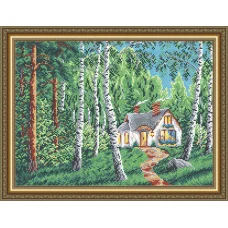 VKA-3124 Домик в лесу. Схема для вышивки бисером. АртСоло