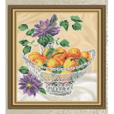 VКA-4704 Абрикосы в хрустале. Схема для вышивки бисером. АртСоло