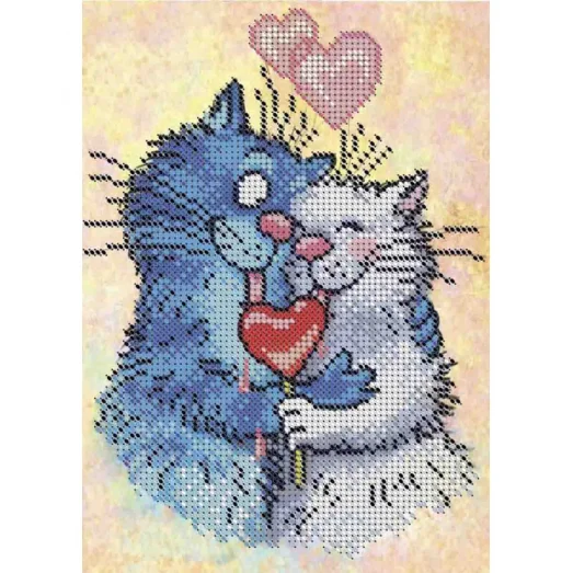 А5-Д-393 Влюбленная парочка Схема для вышивки бисером ТМ Acorns