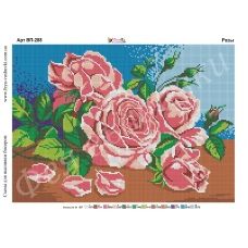 ВП-288 Розовые розы. Схема для вышивки бисером Фея Вышивки.