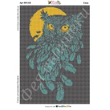 ВП-323 Сова. Схема для вышивки бисером Фея Вышивки