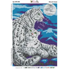 ВП-398 Белый ягуар. Схема для вышивки бисером Фея Вышивки