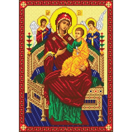БИС-4011 Икона Пресвятой Богородицы "Всецарица" (Пантанасса). Схема для вышивки бисером Арт Лар 