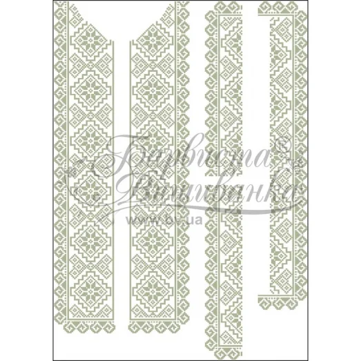 ВЧ-031 Бисерная заготовка вставка белая. Барвиста Вишиванка