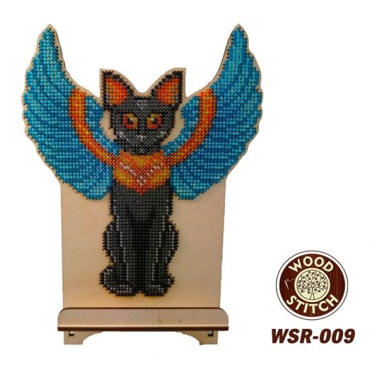 WSR-009 Богиня Баст. Подставка под телефон. ТМ WoodStitch