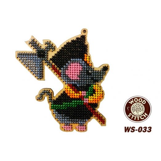 WS-033 Елочная игрушка Страж Короля. Серия Щелкунчик. Набор для вышивки WoodStitch