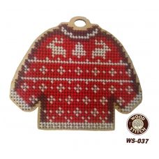 WS-037 Елочная игрушка. Набор для вышивки WoodStitch