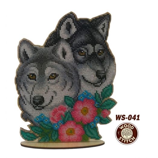 WS-041 Волчья пара. Набор для вышивки WoodStitch
