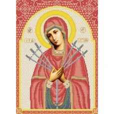 КРВ-24 Богородица Семистрельная. Схема для вышивки бисером ТМ Княгиня Ольга