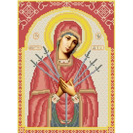 КРМ-22 Богородица Семистрельная. Схема для вышивки бисером ТМ Княгиня Ольга