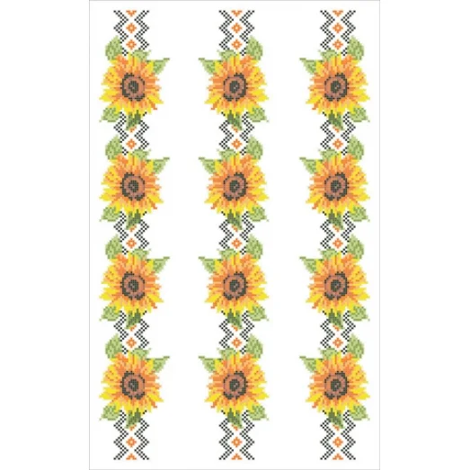 ФВЛ-059 Узор солнечный. Схема на водорастворимом флизелине. ТМ Княгиня Ольга