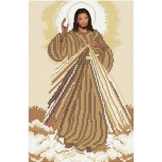 КРМ-46 Иисус, уповаю на тебя (сепия). Схема для вышивки бисером ТМ Княгиня Ольга