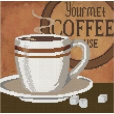 СКМ-145 Чашка кофе. Схема для вышивки бисером. Княгиня Ольга