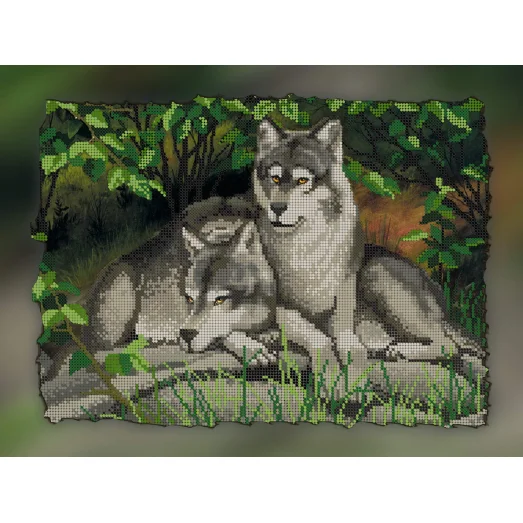 А-040(А3) ХОЛСТ. Волки. Схема для вышивки бисером СвитАрт
