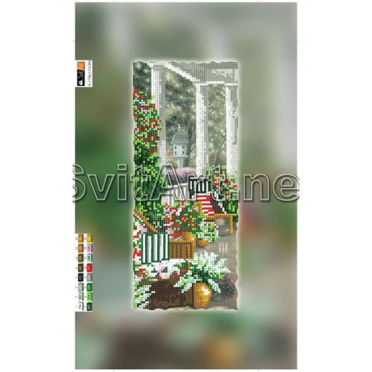 А-118a(15*30) ХОЛСТ. Оранжерея. Схема для вышивки бисером СвитАрт