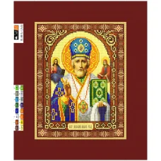 R-001c(А4) ХОЛСТ. Св. Николай Чудотворец. Схемы для вышивки бисером СвитАрт