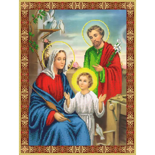 SI-386(А3) ХОЛСТ. Святое семейство. Схема для вышивки бисером СвитАрт