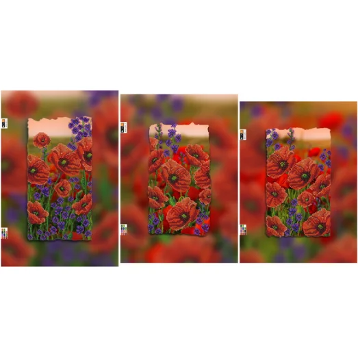 MVF-251(38*66) ХОЛСТ. Маки. Схема для вышивки бисером СвитАрт