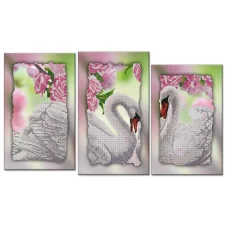 MVF-164(38*66) ХОЛСТ. Лебеди. Схема для вышивки бисером СвитАрт