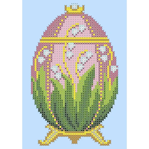ФЧК-5040 Яйцо Фаберже (Ландыши). Схема для вышивки бисером Феникс