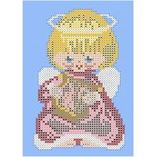 ФПК-5056 Ёлочная игрушка-ангелочек с арфой (девочка). Схема для вышивки бисером Феникс 